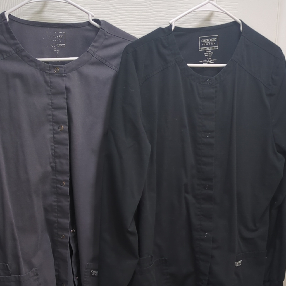 Cherokee Men's Lightweight Black and Gray Shirt Jackets